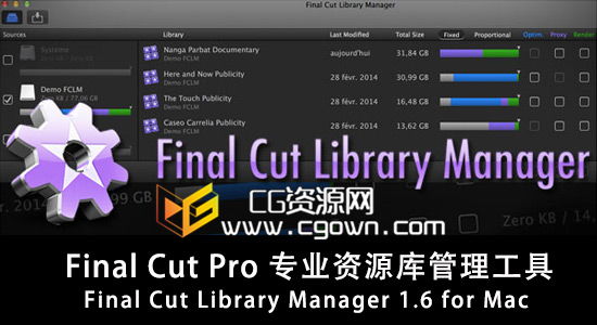 Final Cut Pro 专业资源库管理工具 Final Cut Library Manager 2.51 for Mac