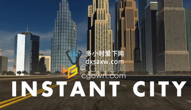 C4D预设文件City Rig v2.13Cinema 4D三维城市高楼大厦楼房建筑