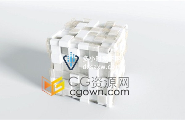 C4D使用Arnold渲染器插件建模抽象立方体效果视频教程下载