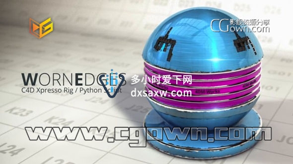 C4D粗糙磨损边缘预设脚本插件 Worn Edges Cinema 4d 含使用教程