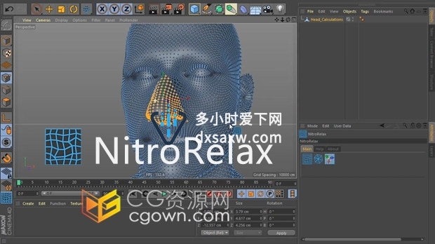 C4D插件-Nitro4D NitroRelax v1.05三维模型多边形点线松弛插件