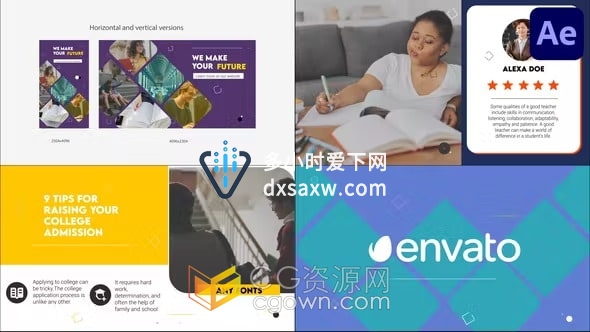 教育幻灯片AE模板现代学习计划介绍宣传视频