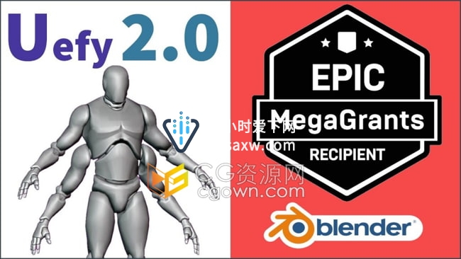 Blender插件Uefy v2.5将绑定好模型导入虚幻引擎UE4工具