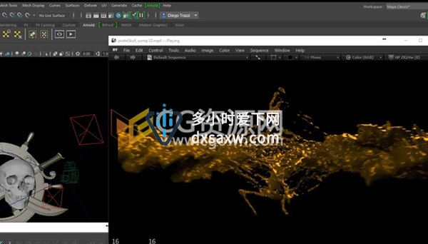 Maya2017视频教程 流体动力学Bifrost案例学习课程