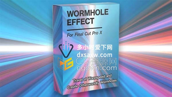 虫洞效果FCPX插件制作速度加速穿越特效Wormhole Effect