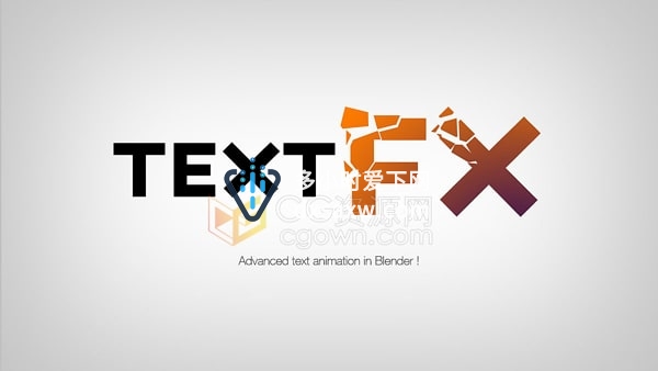 Text Effects Blender插件制作文字三维动画效果