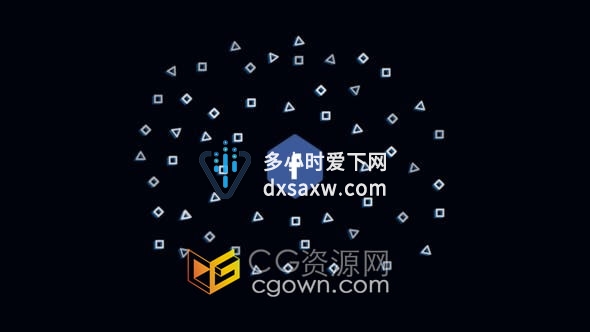 FCPX插件-6组简单图形动画媒体平台LOGO视频片头