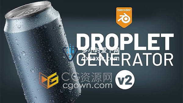 Droplet Generator v2 Blender插件生成逼真三维水珠液滴