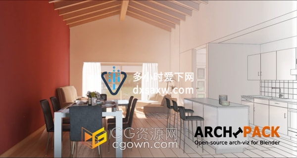 Archipack v2.4.0 Blender插件可视化建筑室内建模