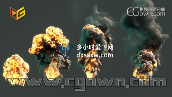 Houdini教程 使用Pyro explosion制作真实爆炸特效合成场面