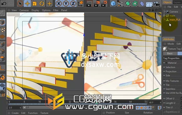 c4d在折叠样条曲线无缝纹理教程 CGTUTS Span a Texture Across Folding Splines in Cinema 4D