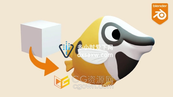 Blender教程《走进海洋》中3D的角色建模学习视频教学