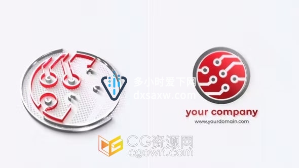 Corporate Logo AE模板下载芯片科技公司视频片头动画