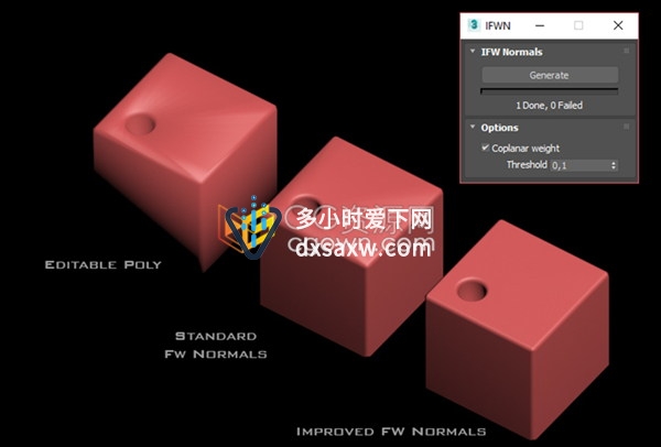 IFWN Normals Script v1.2a支持3ds MAX法线自动平滑脚本工具