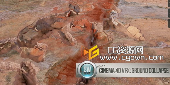 4d地面塌陷特效合成高级教程 Cinema 4D VFX Volume 1: Ground Collapse