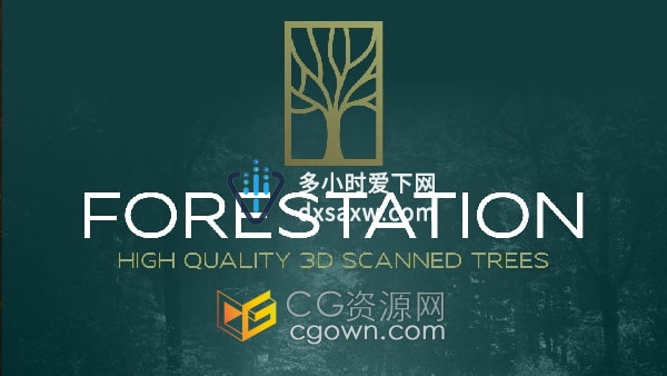 Forestation V1.0 Blender插件3D扫描树木模型预设