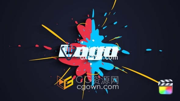Liquid Splash Logo FCPX插件卡通流体图形动画MG效果视频片头