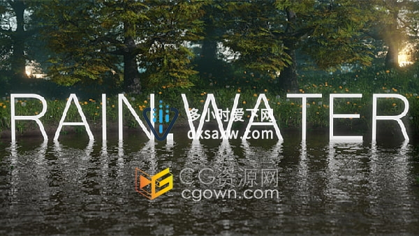 Rain.Water v2.1 Blender插件真实下雨水滴涟漪动画效果