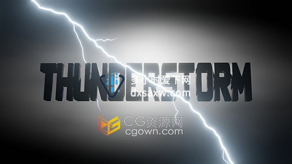 Blender插件Thunderstorm V1.2 创建闪电打雷下雨乌云