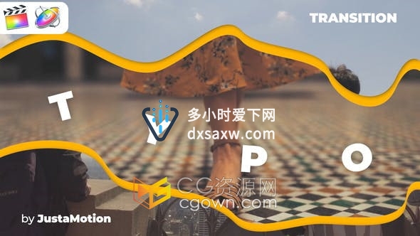 Typo Transitions FCPX插件6组图形动画转场节目采访视频博客使用