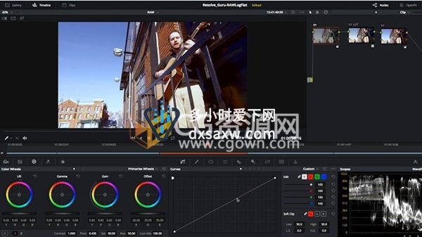 DaVinci Resolve 12.5 调色视频教程Raw影片颜色校正日志