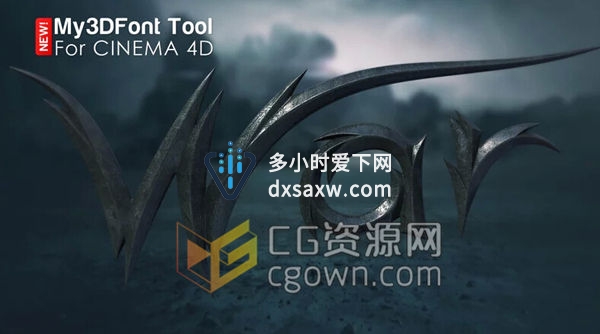 C4D预设文件 My3DFontTool Cinema4D 大气三维电影文字标题设计 带教程