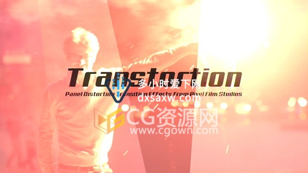 FCPX转场Transtortion插件分层切割紧张扭曲失真闪烁 Final Cut Pro X