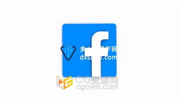 FCPX插件-Facebook Logo翻转展示标志动画视频片头模板