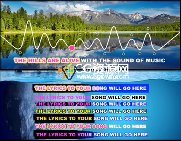 FCPX插件 ProKaraoke 93种卡拉OK歌词唱词滚动字幕动画制作