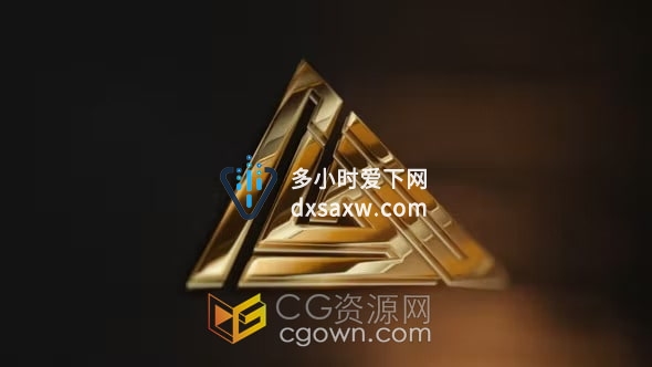 金属LOGO动画演绎视频片头包金/银两色-AE模板下载