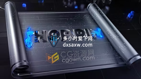 高科技卷轴动画绘图LOGO效果视频片头AE模板下载