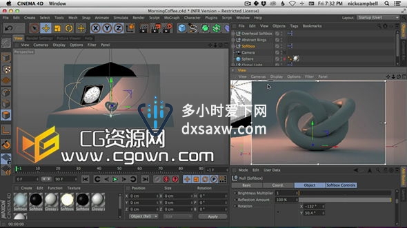 Cinema 4D快速秘诀5 -自定义实时渲染视图 灰猩猩C4D教程