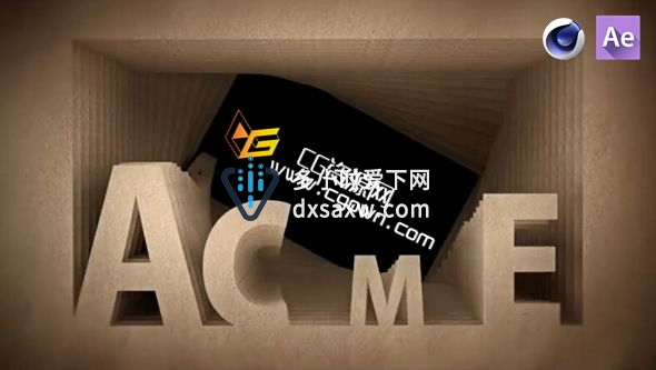 AE制作2D图形动画导入到C4D旋转纸盒效果教程 AETUTS Create a Paper Box Intro