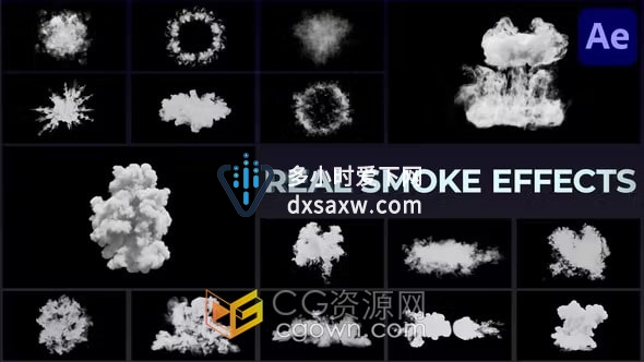 Smoke Effects AE模板20组真实烟雾特效合成效果动画视频