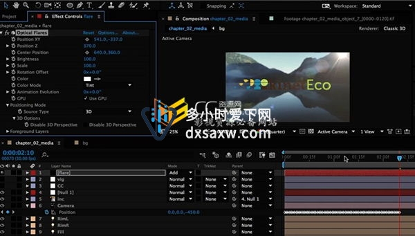 C4D结合After Effects制作文字LOGO标志动画合成视频教程