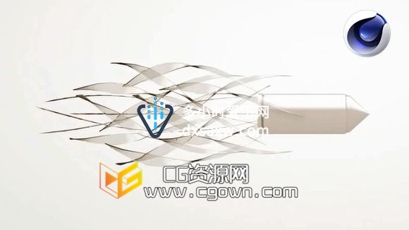 Cinema 4D的MoGraph Tracer和Sweep NURBS创造一个未来的子弹