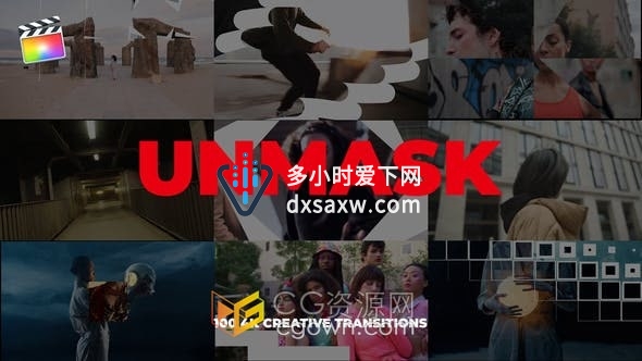 FCPX插件-100种4K分辨率创意过渡动画视频转场效果制作