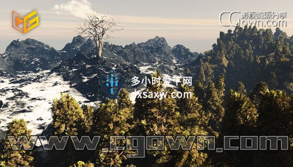 Vue教程 创造混合的风景线 制作冬天雪地和春天树林混合场景
