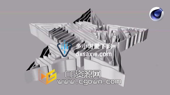Cinema 4D使用Sweep NURBS创建星花样条元素模型教程