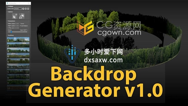 Backdrop Generator v1.0 3ds Max 生成真实环境贴图2D背景