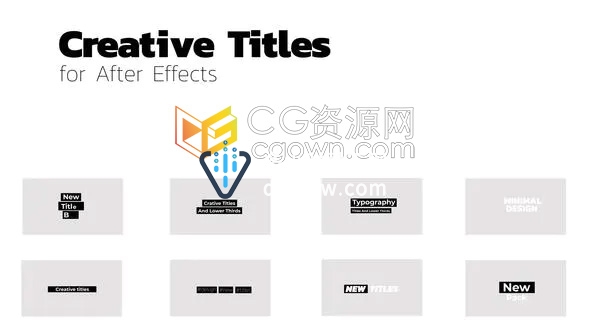 Creative Titles FCPX插件创意文字标题动画4K分辨率