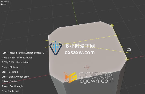 Blender插件 Face Cutter 1.5.0 线条切割模型工具