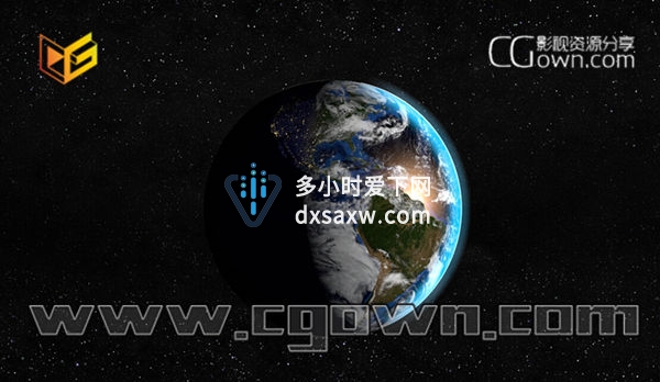C4D模型 高分辨率美丽三维地球模型 带分层贴图材质