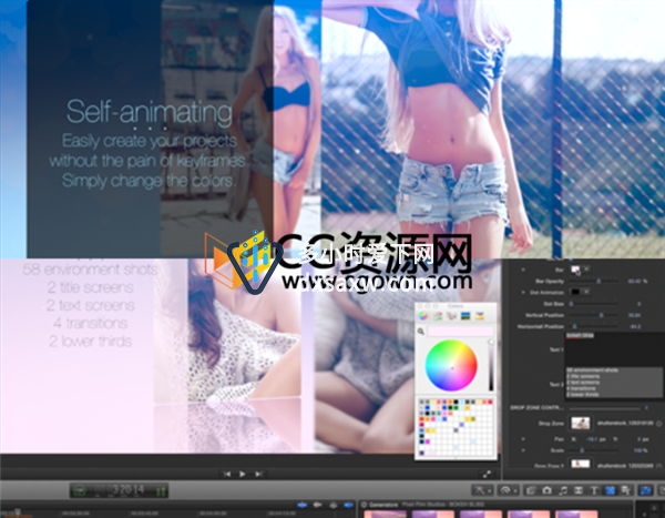 FCPX主题插件 Bokeh Bliss 唯美小清新时尚图文动画展示栏目