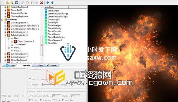 时光粒子编辑器 TimelineFX Particle Editor v1.30 带粒子库发射器库