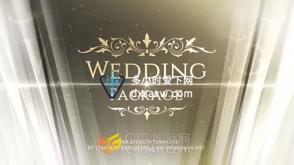AE模板-浪漫美丽粒子动画制作情人节爱情电影婚礼视频晚会包装