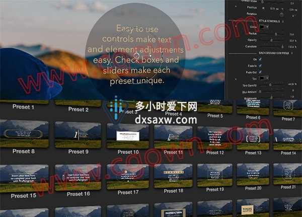 Paragraph FCPX插件30种企业商务文字标题动画效果FinalCutProX