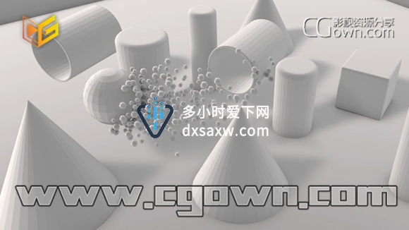 Cinema 4D使用X-Particles粒子插件制作对象元素群集吸附效果包装教程