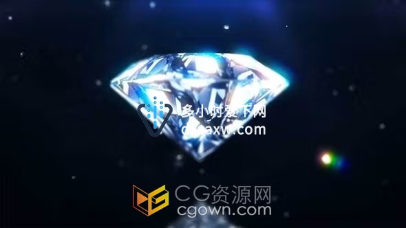 辉煌水晶钻石3D动画演绎LOGO视频片头4K分辨率AE模板