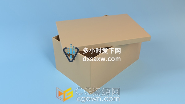 C4D产品包装盒包装纸箱子三维模型